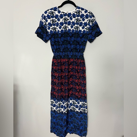 Mother of Pearl Dresses & Skirts - Mother of Pearl 100% Silk Printed Maxi Dress Short Sleeve Floral Size 2 248